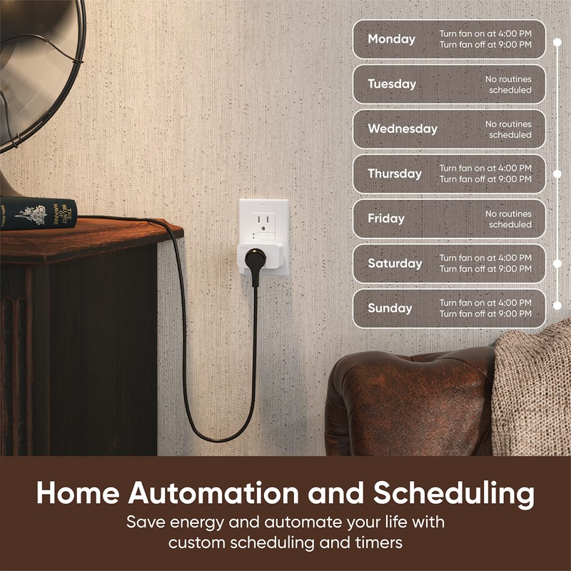 Wyze Plug, 2.4GHz WiFi Smart Plug, Works with Alexa, Google