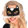 Widmann 64641 - Eye Mask Black Cat, Animal Mask, Masquerade