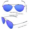 BEDO Non-polarized Mirrored Sunglasses for Men Matel Frame Cool Oval