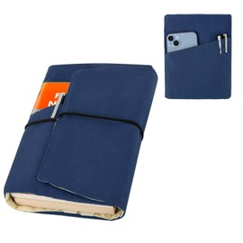 Book Covers for Paperbacks,Reusable Book Protector for Soft Cover Books and Bibles,Book Sleeve for Book Lovers Gifts (Royal Blue, 8.5X x2 Inch)