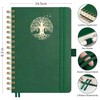 RETTACY Notebook A5 Bullet Dot Journals-Hardback Leather Grid Dotted Journal,Spiral