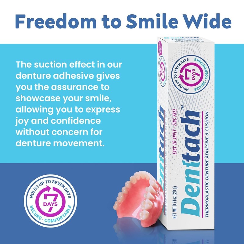 Denture Adhesive, Thermoplastic Denture Adhesive, Cushion and Reliner, Comfortable, Secure