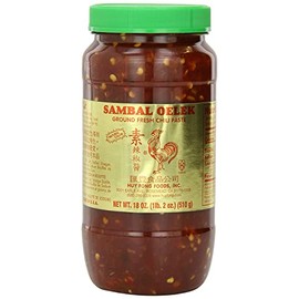 Huy Fong Sambal Oelek Ground Fresh Chili Paste (Large 18 oz Jars) 2 Pack