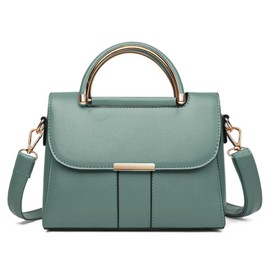 MYSKUFT Women's Mini Shoulder Bag, Handbag, Cross-body Design, 2-Way Small, Compact, PU Leather, green