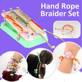 Friendship Bracelet Braider Kit,Bracelet Kit Stretchy Hand Rope Bracelet Maker Set | Complete Bracelet Maker Friendship Bracelets Braider Kit Adjustable Bracelets