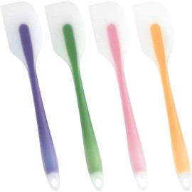Espátula de Silicona para Cocina, 4 Colores - Miserables Espatula Silicon de Alimentos Calor Hasta Cuchara de Silicona Duradera y Reutilizable para Batir Crema, Hacer Pasteles (21CM)