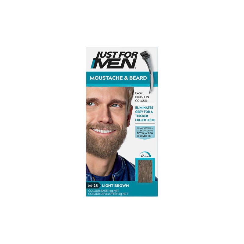 Just For Men Moustache & Beard Brush-In Colour Gel M-25
