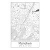 Moin Socks Munich Tea Towel with Map or City Map