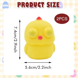 Squishy Toy, 2 Pieces Mochi Squishy Easter, Easter Mochi Squishies, Eyes, Squeeze Toy, Anti Stress Toy, Squeeze Toy Children, Gifts for Easter, Christmas, Birthday Parties (2 Pieces)