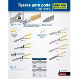 Surtek Tijera Para Pasto Ondulada C/ Grip 12  Tswg12 Surtek
