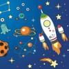 20 Napkins Alien and Rockets Space with Setita Menu 33