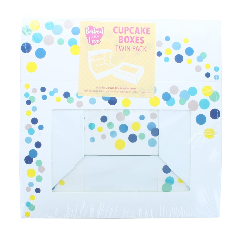 Baked with Love 650211 6/12 Cupcake Box, Includes Dual Insert