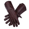 Generic Genuine Leather Medieval Long Cuff Gloves, Brown, X-Large