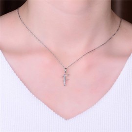 Globalwin Jewellery - Collar con colgante de plata de ley 925 de la A a la Z, circonita cúbica transparente de 26 letras, para pulseras, collares de joyería DIY, Plata esterlina, circonita