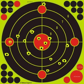30.5 cm / 12 Inch Splatter Targets / Shots Burst Light Yellow / Long Distance Shot Detection (25)