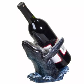 Pacific Gray Whale Sea Dweller Wine Holder Resin Figurine Statue