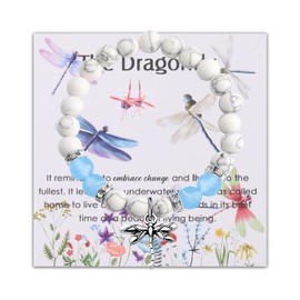 MYOSPARK Dragonfly Gift Dragonfly Bracelet Dragonfly Necklace Jewelry Dragonfly Lover Gift Dragonfly Inspirational Gift for Women (CA Dragonfly C-bead)