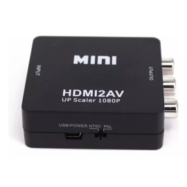 NOMARCA Adaptador Hdmi A Rca Av 1080p Convertidor De Audio Y Video