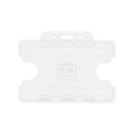 Customcard ltd® Double Sided ID Card Holder Two Sided Badge Holder White (Pack of 1)