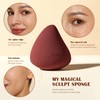 Jessup Makeup Brush Foundation Brush with Makeup Sponge 1pc Kabuki