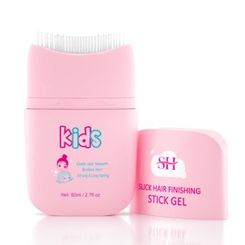 gowwim Nuevo Gel Para Cabello Y Palo De Acabado Para Niños Con Integración De Peine, Ingredientes Naturales Para El Control De Bordes Y Todos Los Peinados Claro