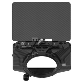 FOTGA Mini Matte Box Lightweight Clamp-On Mat Box with Carbon Fibre Top Flag for Mirrorless DSLR Camera Compatible with 4x4 4x5.65 67 mm/72 mm/77 mm/82 mm Filters (Starter Version)