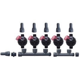 Hunter PGV101-JT-MM Dura Manifold Valve Kit with Flow Control - Barb PGV101JTMM (5 Zone)