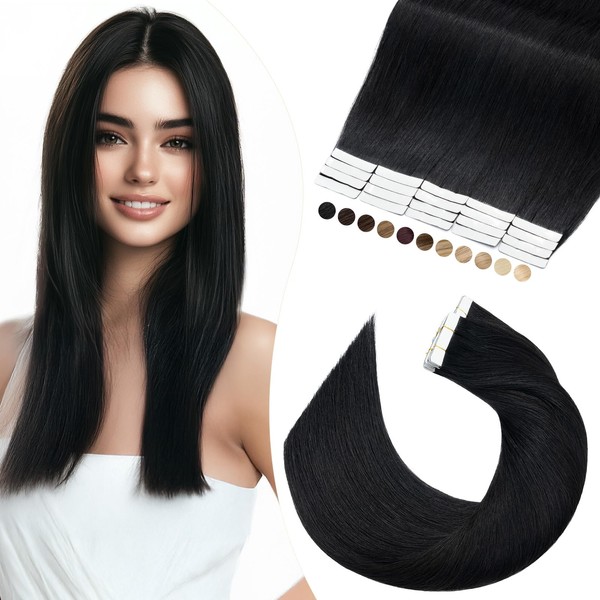 Elailite Tape-In Real Hair Extensions, 20 Pieces (1.5 g/pcs) Hair