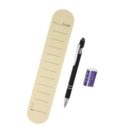 GLOKUUCA Silicone Memo Wrist Band - Reusable Erasable Memo Pad Line Wristbands with Rolling Ball Gel Ink Pen and Eraser Fits for Daily Planner - (9.37-inch x 1.8-inch, Yellow)