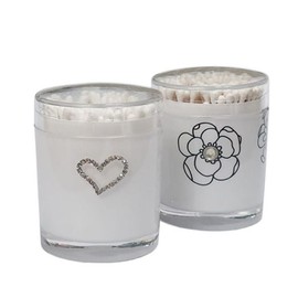 green trade Cotton swab case, 2 types of cotton swab containers, acrylic flower decoration, toothpick box, toothpick case, toothpick opening, heart decoration / 면봉 케이스 면봉통 2종 아크릴 플라워장식 이쑤시개함 이쑤시개케이스 이쑤시개통 하트장식