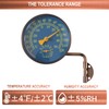 4 Inch Brass Outdoor Thermometer - Analog Temperature Gauge for