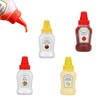 Mini Condiment Squeeze Bottles, 4 PCS Plastic Portable Seasoning Dispenser