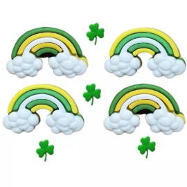 Shelly's Buttons and More Over the Rainbow - Shelly's Buttons - St Patricks Day Shamrocks Craft Sew Scrap