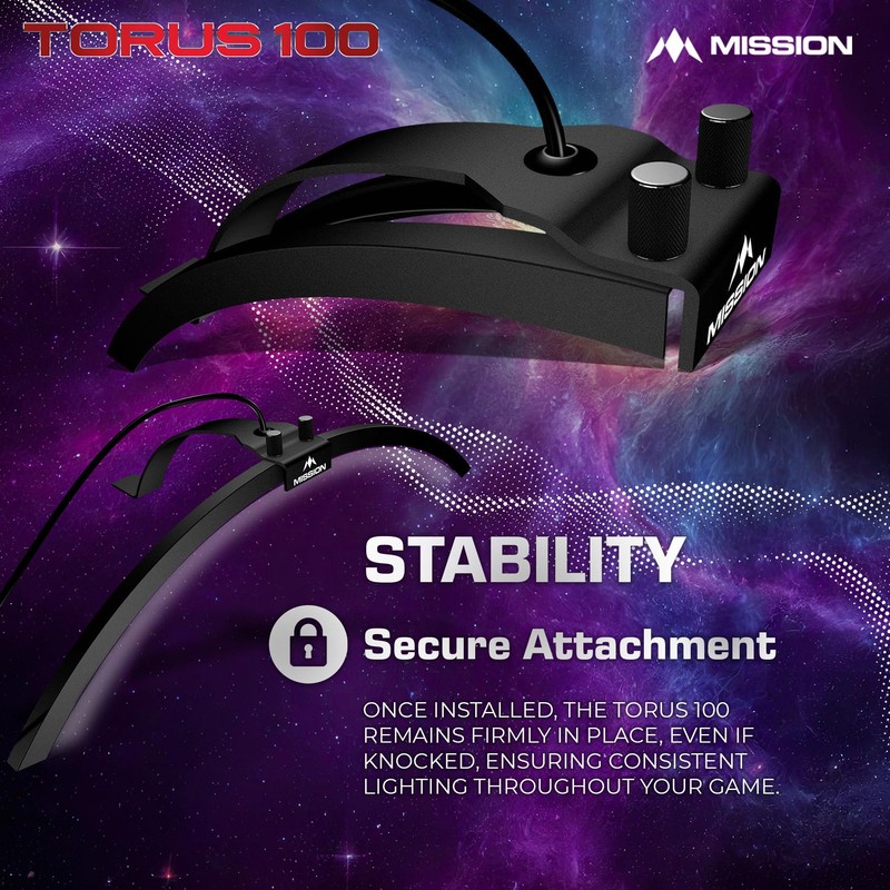 Mission Darts TOR100 Torus 100 | Dart Board LED Folding
