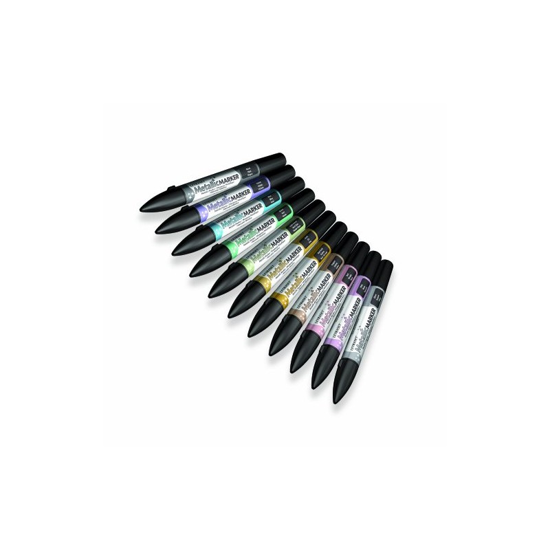 Letraset Metallic Marker Twin Tip - Silver