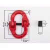 Alfa Wheels 4x Chain Coupling Link 3/8" G80 grade 80