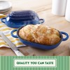 Enameled Cast Iron Bread Oven 2 Qt (Blue), Non-Stick Single