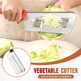 Stainless Steel Shredder Slicer, 2025 Upgraded Stainless Steel Dual Blade Julienne Cutter, Sharp Stainless Steels Blades, For Sauerkraut Coleslaw Mandoline Slicer