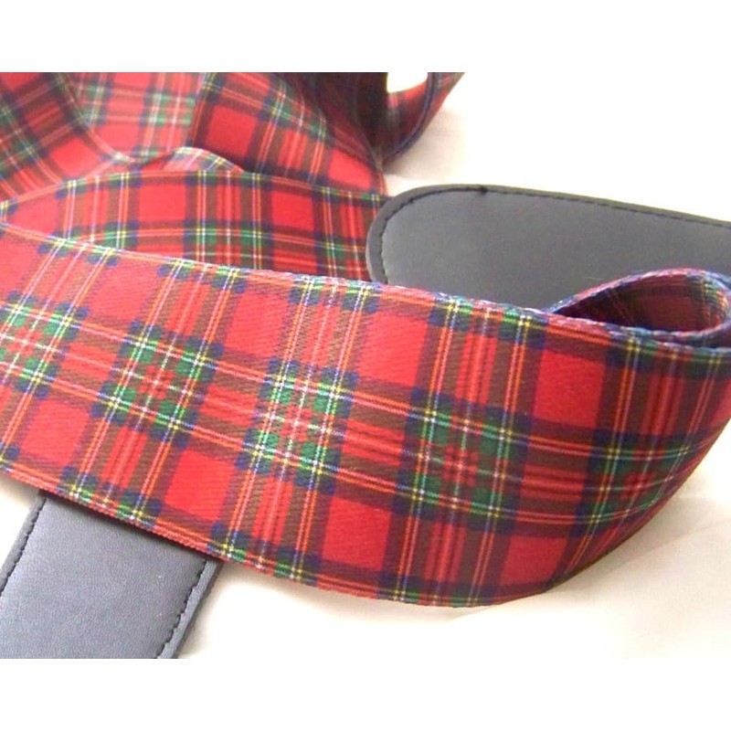 Red Tartan Guitar Strap – Heavy-Duty, Soft & Adjustable for