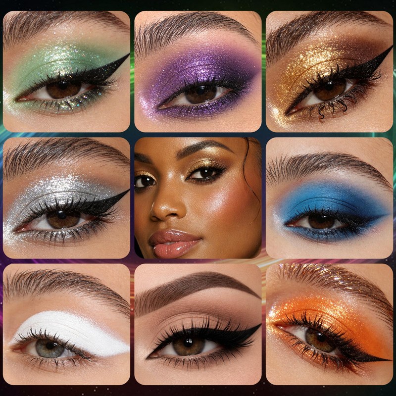 UCANBE 03 Enchanted Gemstone Baked Eye Shadow & Highlight Palette,