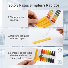 560 Tiras Reactivas Tornasol Medición pH 1-14, Lectura Rápida