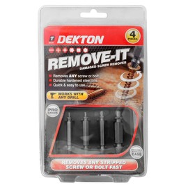 Dekton Remove-It Pro Screw Remover-Removes Any Screw Or Bolt| Durable Hardened Steel Bits| Quick And Easy To Use| Suitable For Use With All Standard Speed Drills Including Phillips, Flat & Pozidrive