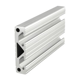 8020, 2012, 10 Series 0.5 Inch x 2 Inch Two Slot Flat Channel T-Slotted Aluminum Extrusion DIY Extruded Linear Slot Bar Rail 80/20 (Clear Anodize, 89" Long)