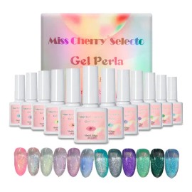 Miss Cherry Gel Semipermanente Efecto Brillo Gama Perla                                                                                               