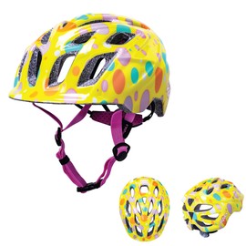 Kali Protective Chakra Child Lighted All Round Kids Enduro, Trial and Mountian Bike Cycling Helmet with Lifetime Crash Replacement - Confetti Gloss Yellow S