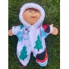 No Doll! One White Winter Snowsuit. Fits Cabbage Patch 14"