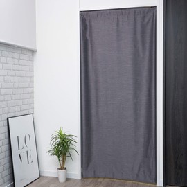 Cloth Shop Curtain, Partition, Curtain, Room Divider, Energy Saving, Thermal Insulation, Heat Retention, Width 37.4 x Length 78.7 inches (95 x 200 cm), 1 Piece, Light Blocking, Heather Pattern, Gray
