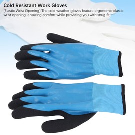 Waterproof Winter Work Gloves for Men and Women, -40℃ Freezer Gloves for Working in Freezer, Thermal Insulated Fishing Gloves, Super Grip