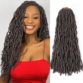 Faux Locs Crochet Hair Soft Locs 24 inch 7 Packs Pre Looped Crochet Locs Goddess Locs Crochet Hair For Black Women Braiding Hair Extensions (24 Inch (Pack of 7), 4#)