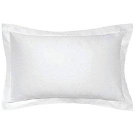 R.T. Home - Egyptian Luxury Extra Long Cotton Hotel Quality Pillow Cases 17" x 25" (Pillow Case 43 63) 500 Thread Count Sateen Weave White (White) Pillow Cover Elegant Pleated 17" x 25"